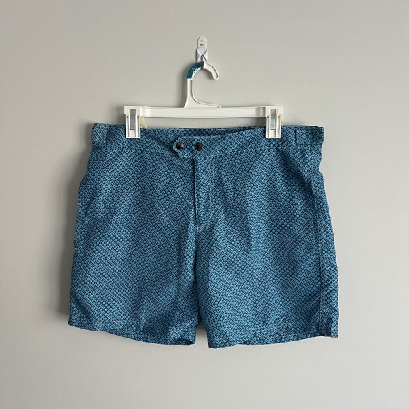 98 Coast Av. Blue Pink Swim Trunks Large Runs Small - See measurements
